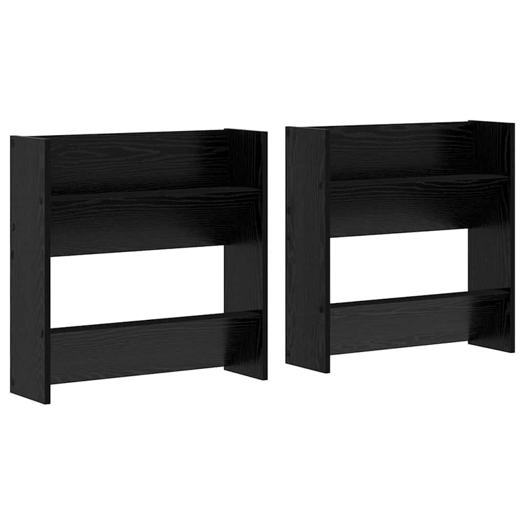 Vidaxx Schuhschrank 2 Stk. Schwarze Eiche 60 x 18 x 60 cm Holzwerkstoff