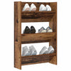 Vidaxxl Schuhschrank mit Regal Altholz 60 x 18 x 90 cm verarbeitetes Holz