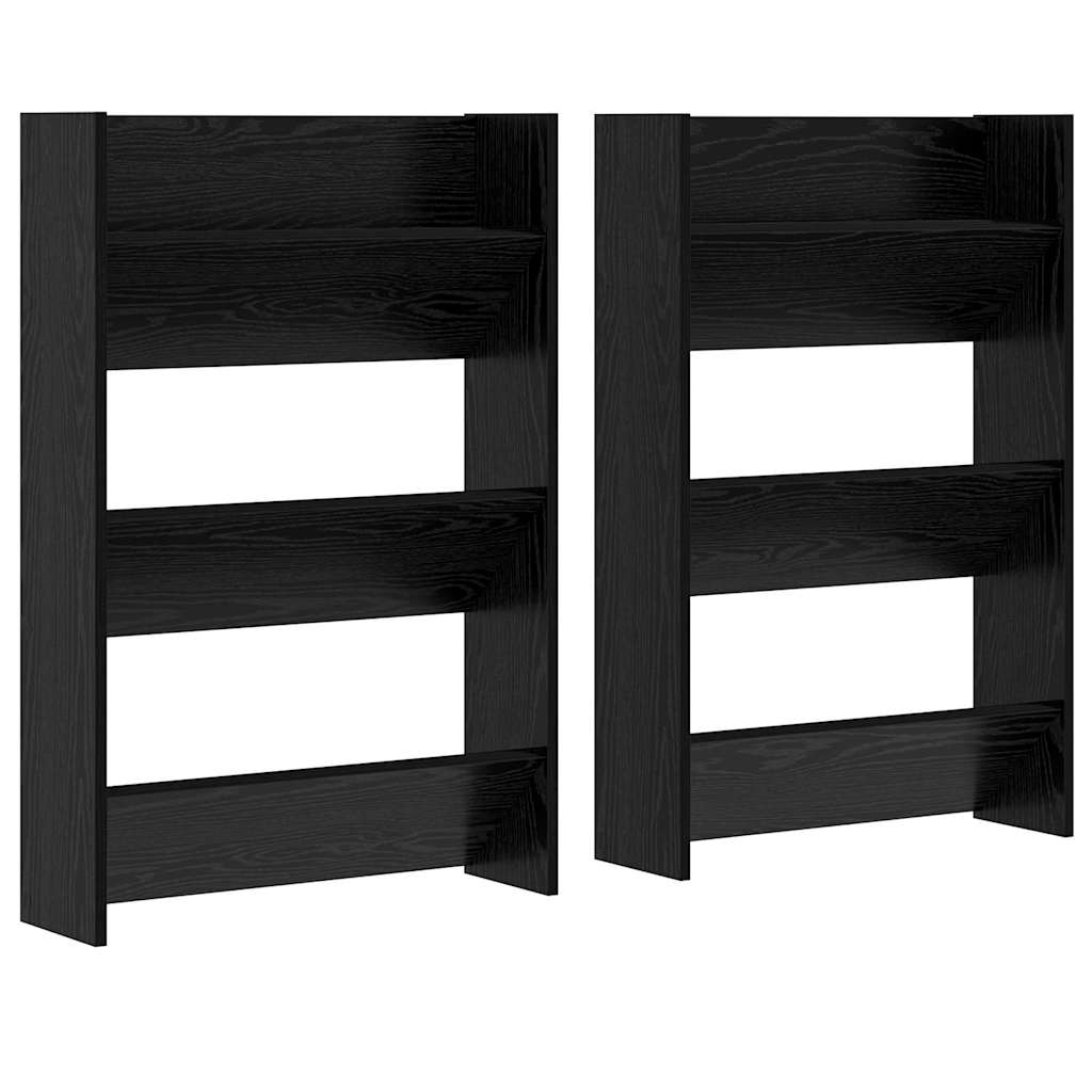 Vidaxx Schuhschrank 2 Stk. Schwarze Eiche 60 x 18 x 90 cm Holzwerkstoff