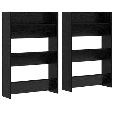 Vidaxx Schuhschrank 2 Stk. Schwarze Eiche 60 x 18 x 90 cm Holzwerkstoff