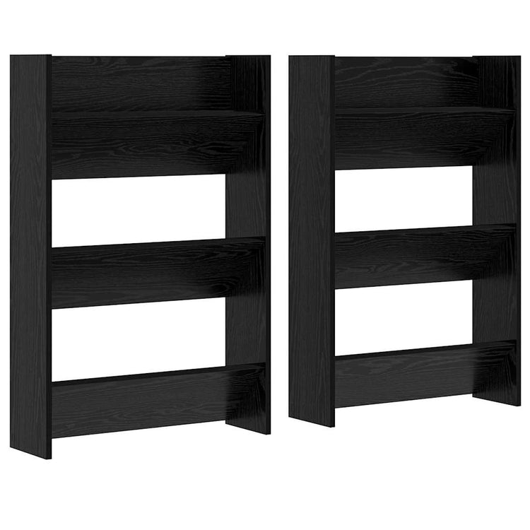Vidaxx Schuhschrank 2 Stk. Schwarze Eiche 60 x 18 x 90 cm Holzwerkstoff