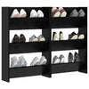 Vidaxx Schuhschrank 2 Stk. Schwarze Eiche 60 x 18 x 90 cm Holzwerkstoff