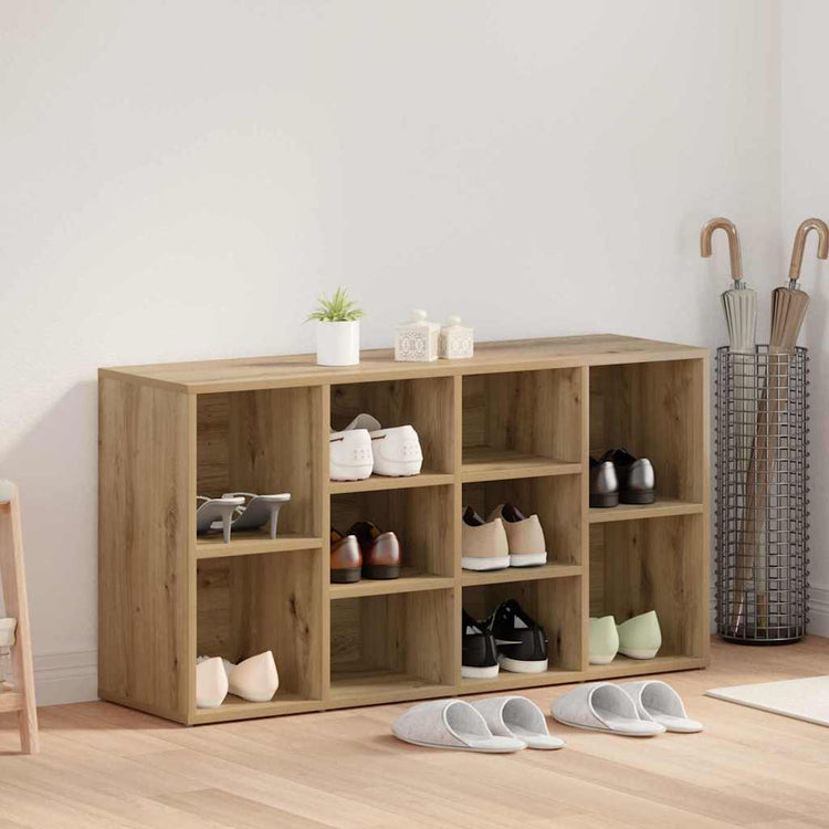 Vidaxx Schuhbank Artisan Eiche 103 x 30 x 54,5 cm aus handgefertigtem Holz