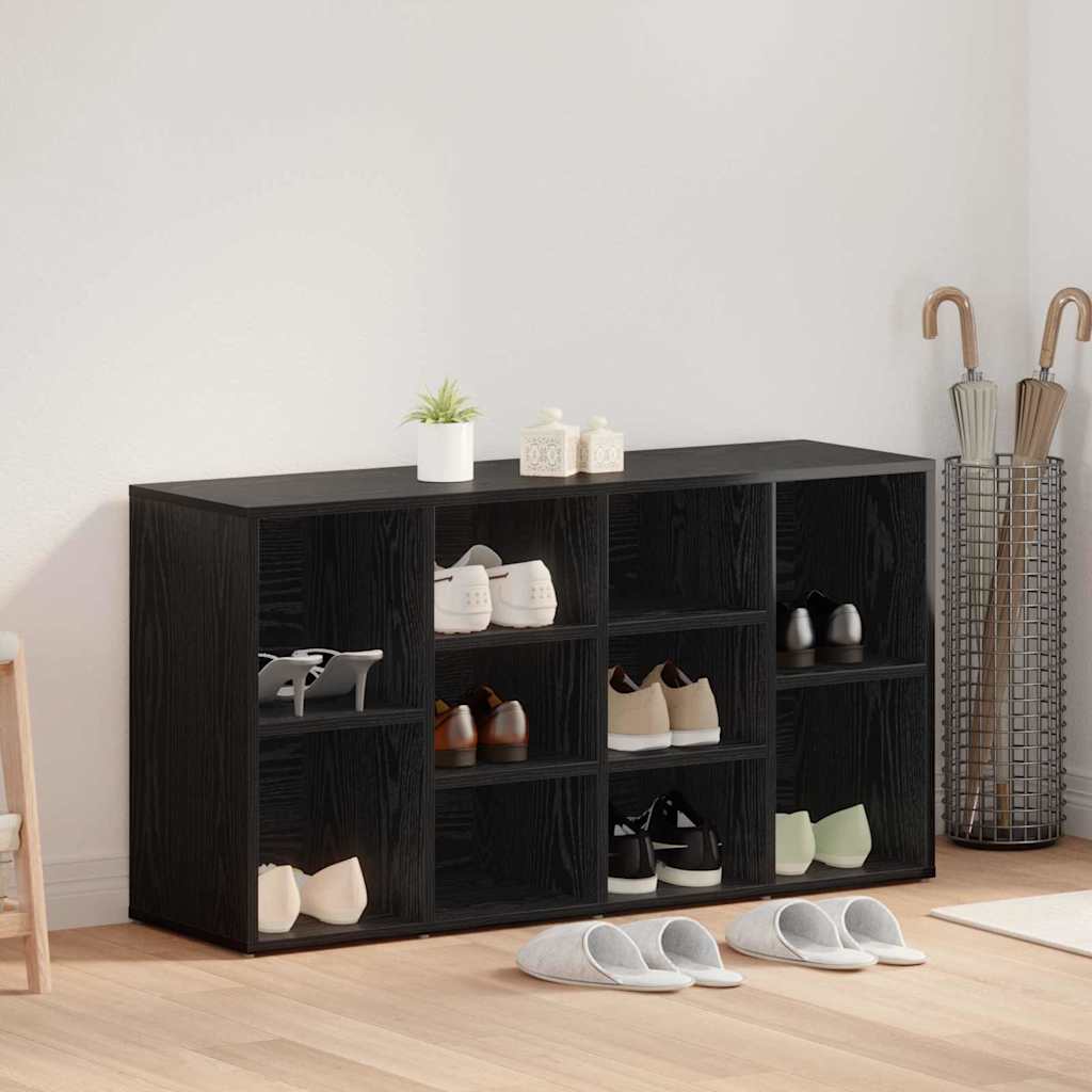 Vidaxx Schuhbank Eiche schwarz 103 x 30 x 54,5 cm Holzwerkstoff