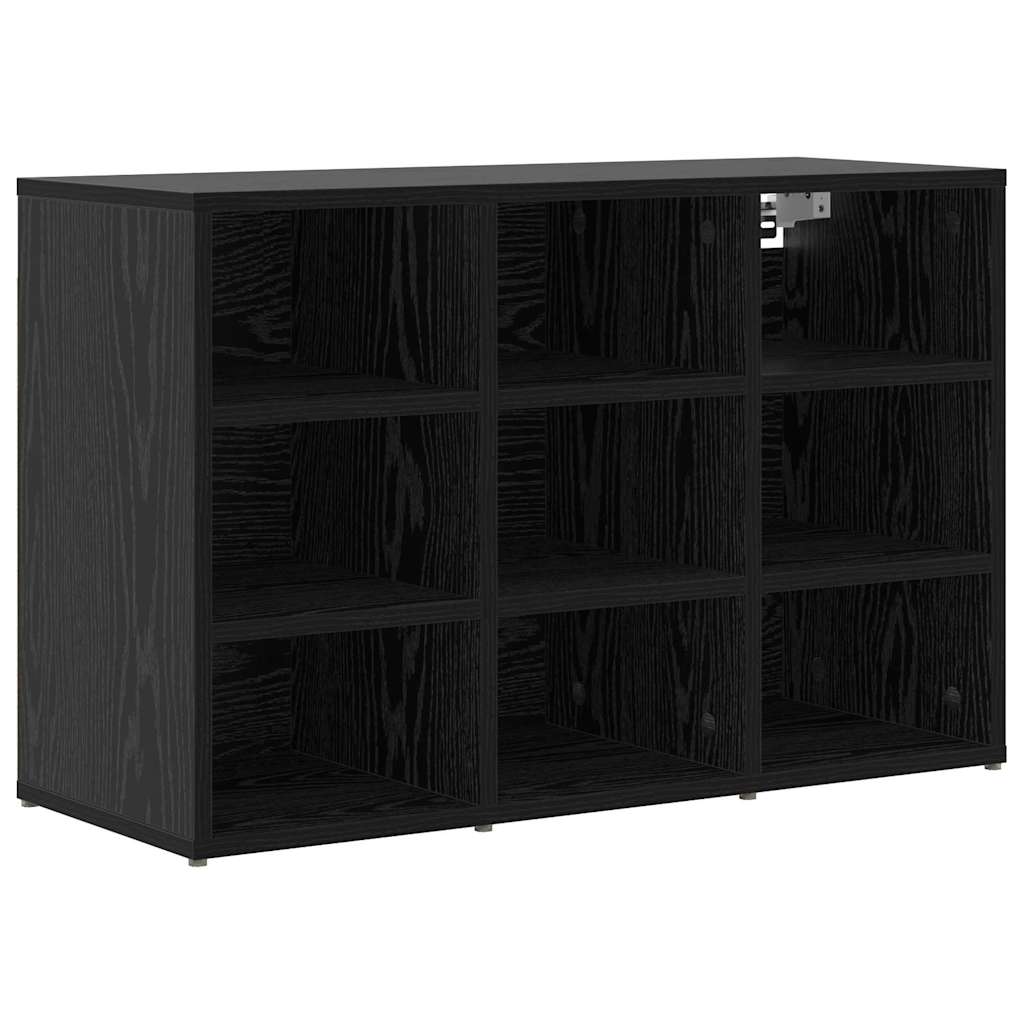Vidaxl Schuhschrank schwarze Eiche 77,5 x 30 x 51 cm Holzwerkstoff