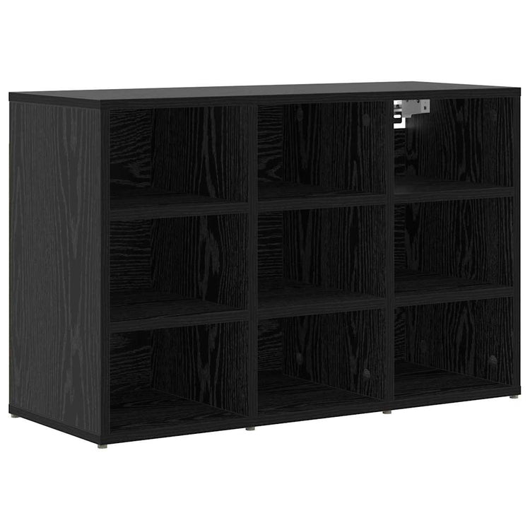 Vidaxl Schuhschrank schwarze Eiche 77,5 x 30 x 51 cm Holzwerkstoff