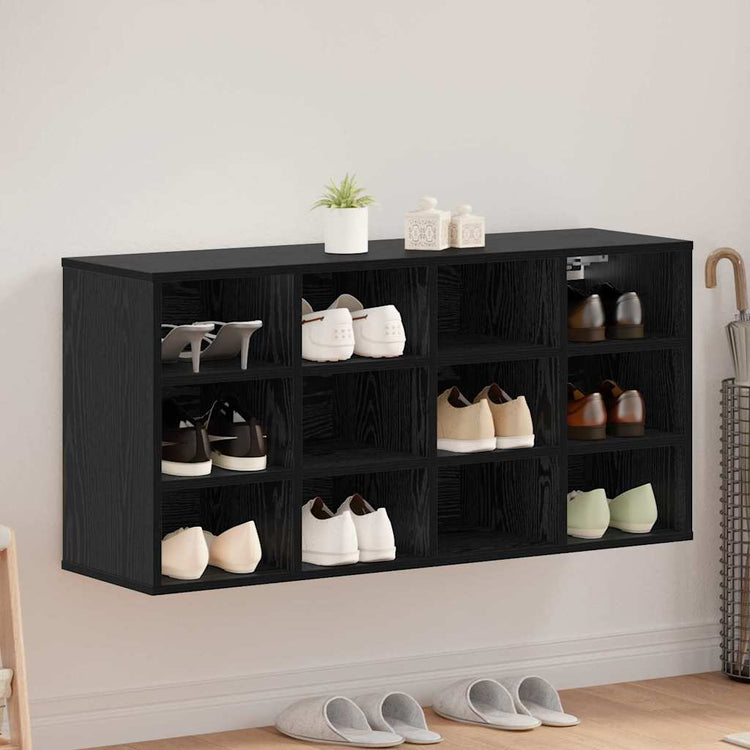 VidaXL Schuhschrank schwarze Eiche 103 x 30 x 51 cm Holzwerkstoff
