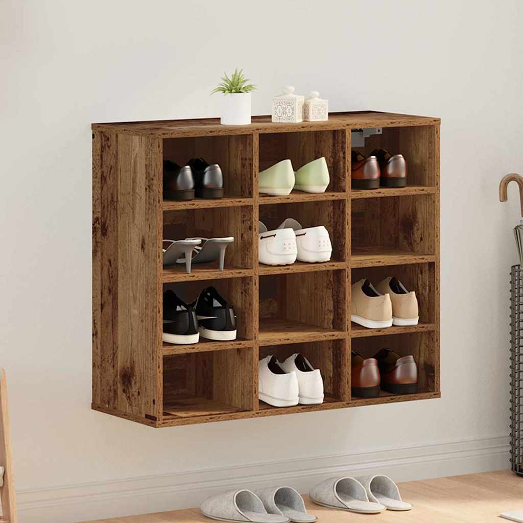 Vidaxx Schuhschrank mit Regal Altholz 77,5 x 30 x 67 cm Holzwerkstoff