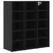 Vidaxxl Schuhschrank Eiche schwarz 77,5 x 30 x 83,5 cm Holzwerkstoff - afbeelding 2