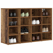 Vidaxxl Schuhschrank mit Regal Altholz 103 x 30 x 67 cm Holzwerkstoff - afbeelding 3