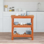 Vidaxx Werkbank Waschbraun 78,5 x 50 x 80 cm massives Kiefernholz - afbeelding 1