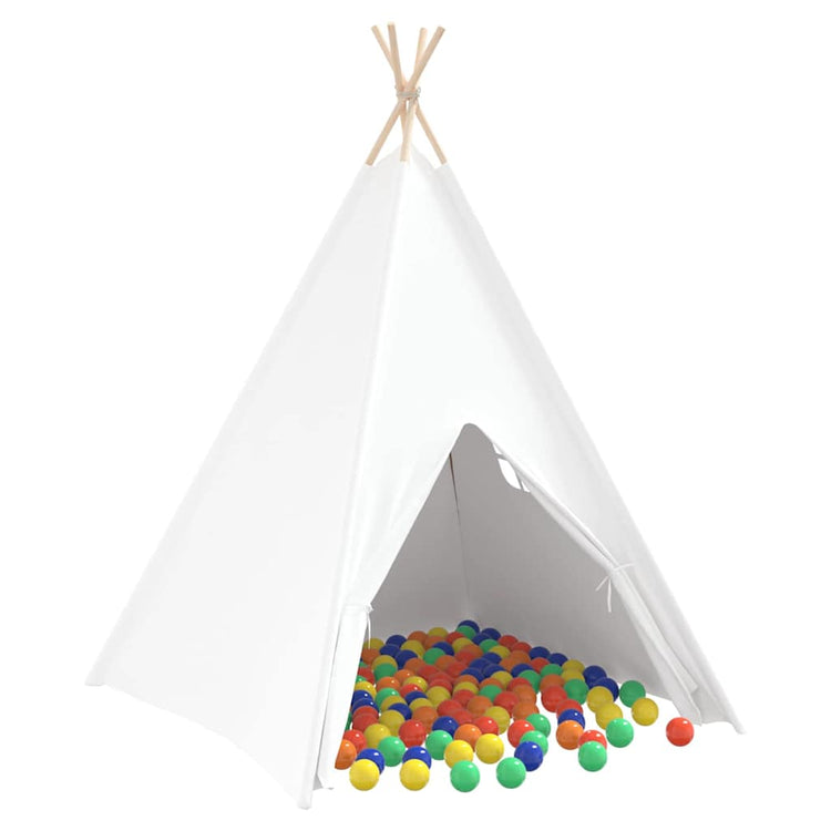 Vidaxl Tipi-Zelt weiß 120 x 120 x 150 cm Stoff und Kunststoff