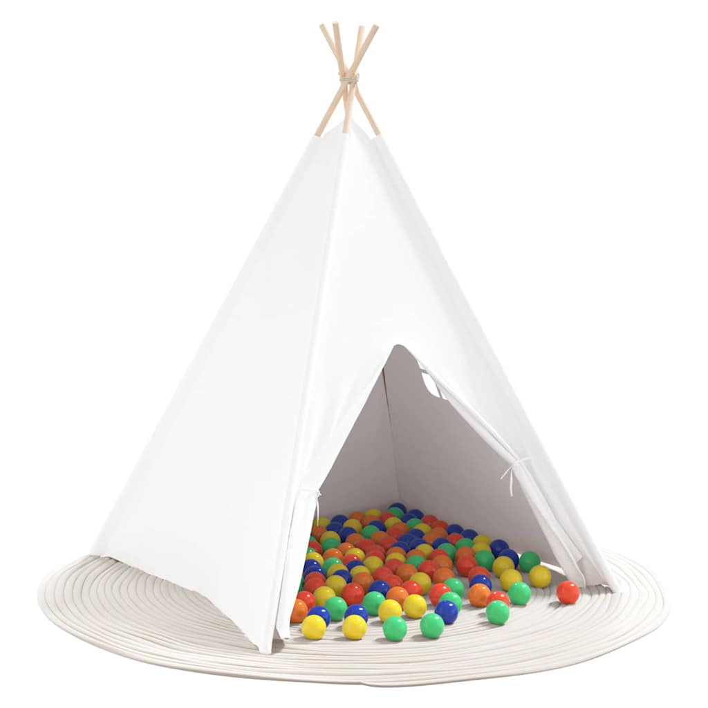 Vidaxl Tipi-Zelt weiß 120 x 120 x 150 cm Stoff und Kunststoff