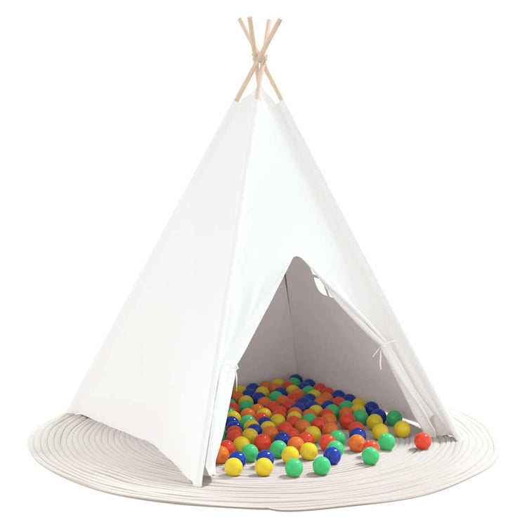 Vidaxl Tipi-Zelt weiß 120 x 120 x 150 cm Stoff und Kunststoff