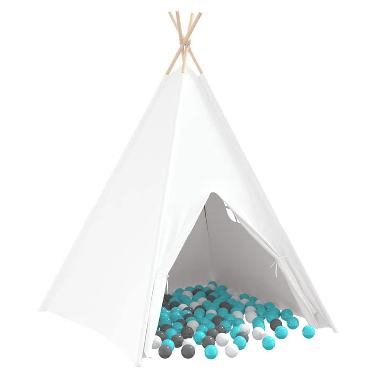 Vidaxl Tipi-Zelt weiß 120 x 120 x 150 cm Stoff und Kunststoff