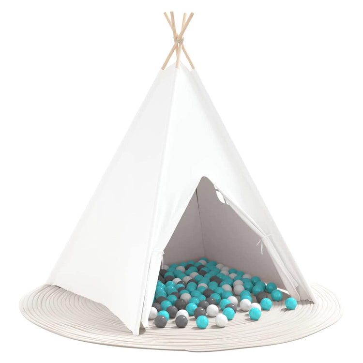 Vidaxl Tipi-Zelt weiß 120 x 120 x 150 cm Stoff und Kunststoff