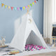 Vidaxl Tipi-Zelt weiß 120 x 120 x 150 cm Stoff und Kunststoff