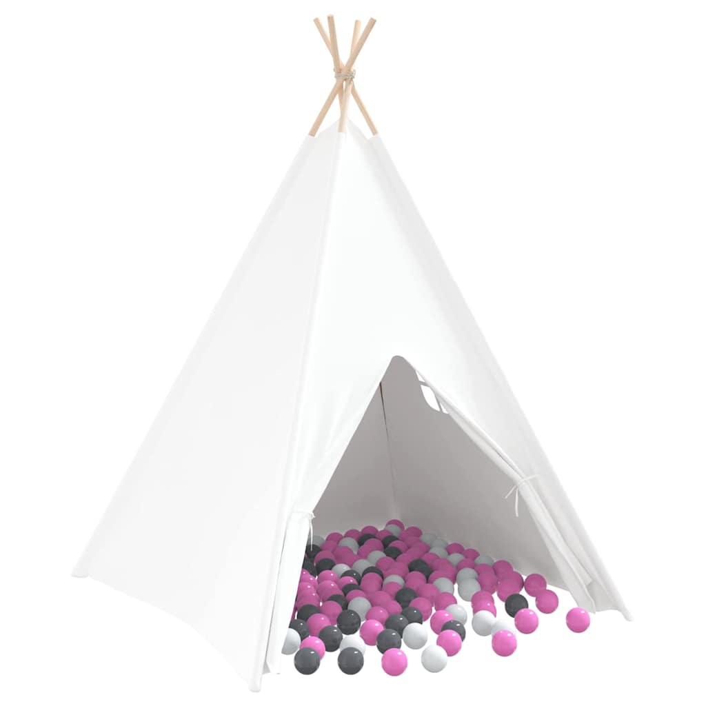 Vidaxl Tipi-Zelt weiß 120 x 120 x 150 cm Stoff und Kunststoff