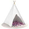 Vidaxl Tipi-Zelt weiß 120 x 120 x 150 cm Stoff und Kunststoff