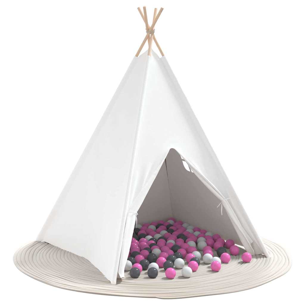 Vidaxl Tipi-Zelt weiß 120 x 120 x 150 cm Stoff und Kunststoff