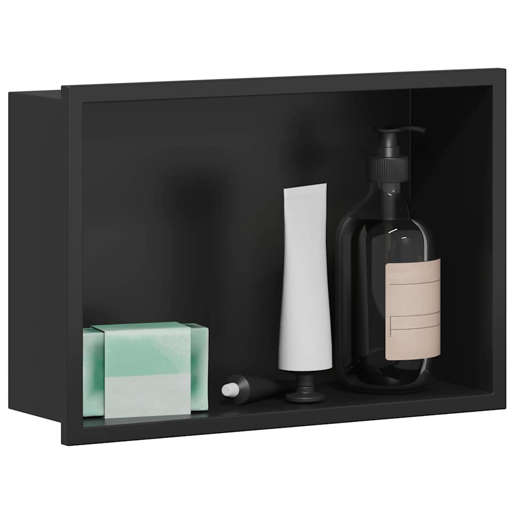 Vidaxx Duschnische schwarz 30 x 20 x 9,5 cm Edelstahl