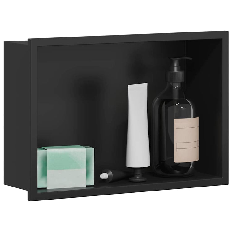 Vidaxx Duschnische schwarz 30 x 20 x 9,5 cm Edelstahl