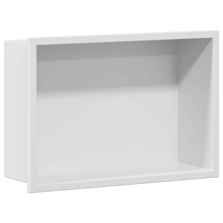VidaXL Duschnische weiß 30 x 20 x 9,5 cm Edelstahl