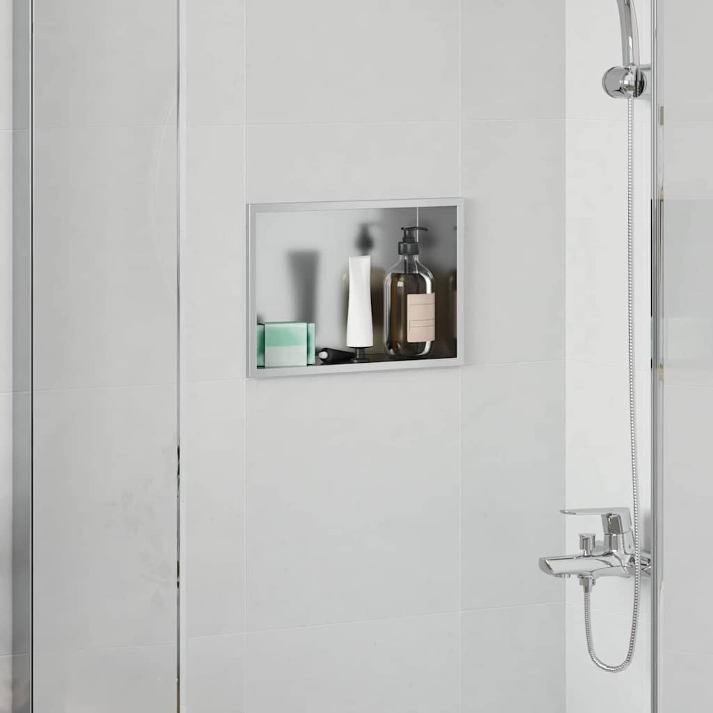 VidaXL Duschnische Silber 30 x 20 x 9,5 cm Edelstahl