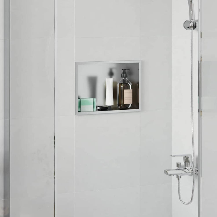 VidaXL Duschnische Silber 30 x 20 x 9,5 cm Edelstahl