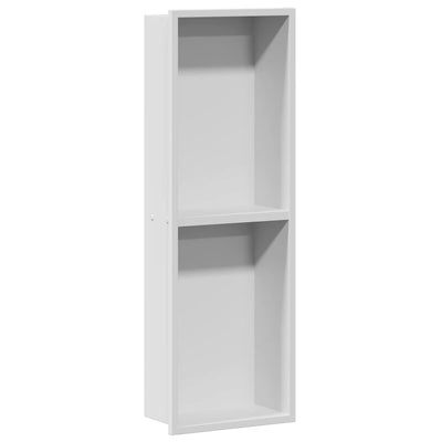 VidaXL Duschnische weiß 60 x 20 x 9,5 cm Edelstahl