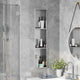 VidaXL Duschnische Silber 90 x 20 x 9,5 cm Edelstahl