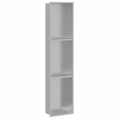 VidaXL Duschnische Silber 90 x 20 x 9,5 cm Edelstahl