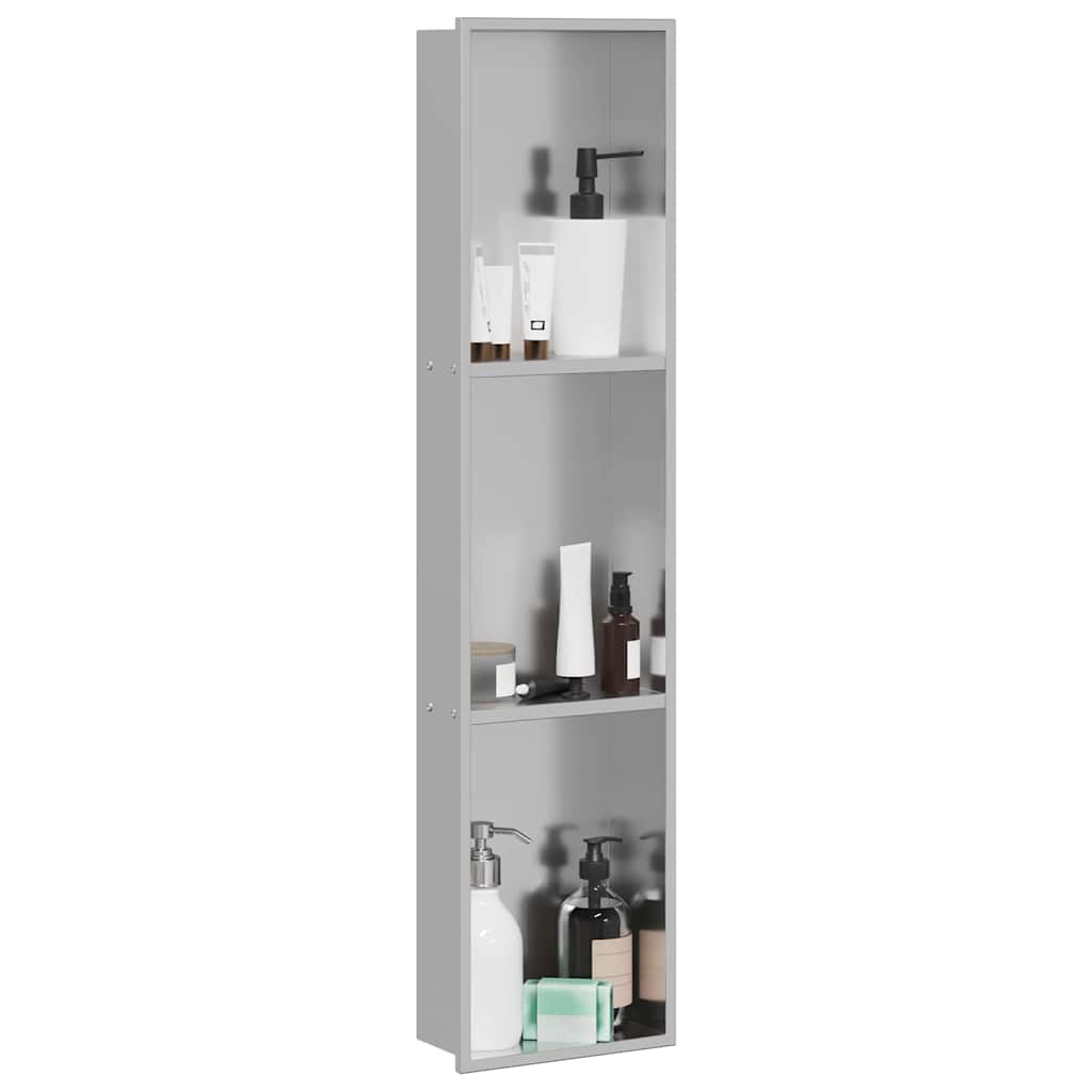 VidaXL Duschnische Silber 90 x 20 x 9,5 cm Edelstahl