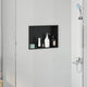 Vidaxx Duschnische schwarz 45 x 30 x 9,5 cm Edelstahl