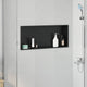 VidaXL Duschnische schwarz 75 x 30 x 9,5 cm Edelstahl