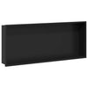 VidaXL Duschnische schwarz 75 x 30 x 9,5 cm Edelstahl