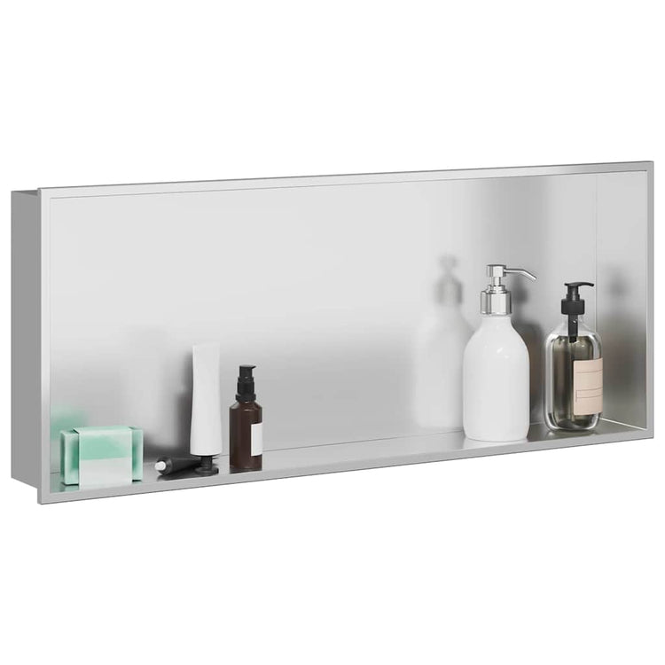 VidaXL Duschnische Silber 75 x 30 x 9,5 cm Edelstahl