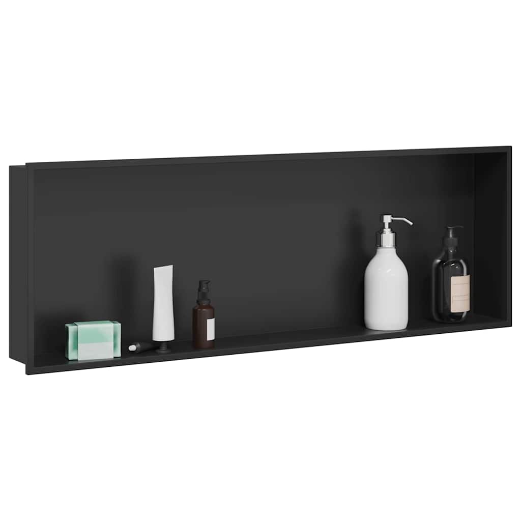 Vidaxx Duschnische schwarz 90 x 30 x 9,5 cm Edelstahl