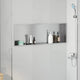 VidaXL Duschnische Silber 90 x 30 x 9,5 cm Edelstahl