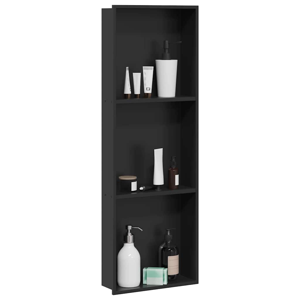 Vidaxx Duschnische schwarz 90 x 30 x 9,5 cm Edelstahl