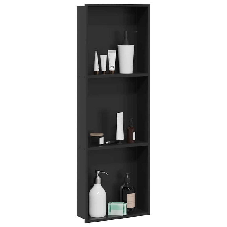 Vidaxx Duschnische schwarz 90 x 30 x 9,5 cm Edelstahl