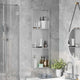 VidaXL Duschnische Silber 90 x 30 x 9,5 cm Edelstahl