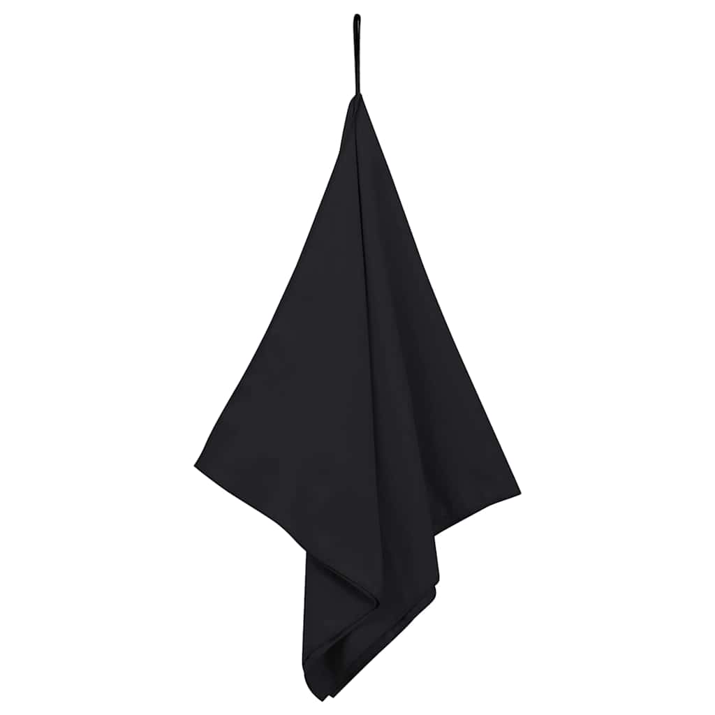 Vidaxx Sporthandtücher 2 Stück schwarz 100 x 50 cm Polyester und Polyamid