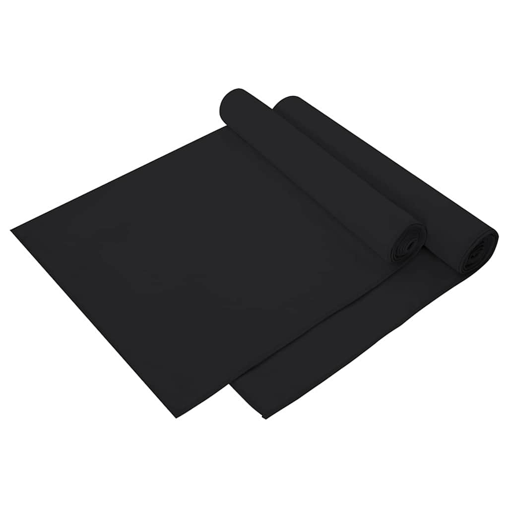 Vidaxx Sporthandtücher 2 Stück schwarz 140 x 70 cm Polyester und Polyamid