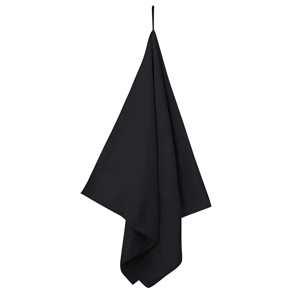 Vidaxx Sporthandtücher 2 Stück schwarz 140 x 70 cm Polyester und Polyamid