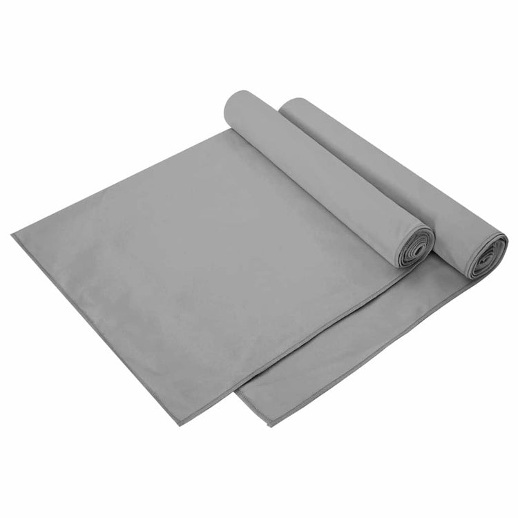 Vidaxl sports towels 2 pcs dark gray 140 x 70 cm