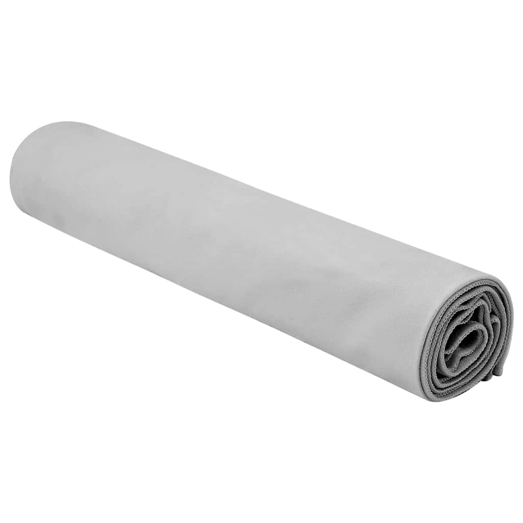 Vidaxx Sporthandtücher 2 Stück grau 140 x 70 cm Polyester und Polyamid