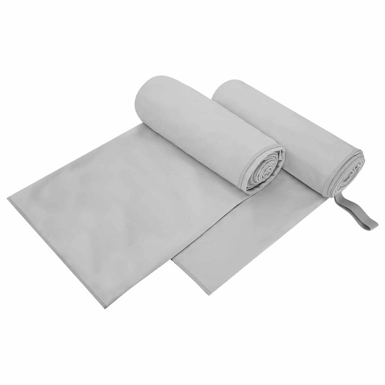 Vidaxx Sporthandtücher 2 Stück grau 200 x 100 cm Polyester und Polyamid