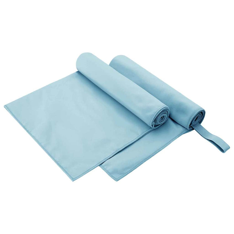 Vidaxx Sporthandtücher 2 Stück blau 100 x 50 cm Polyester und Polyamid