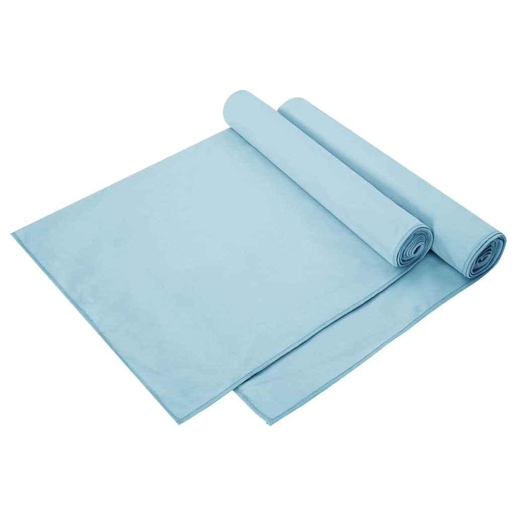 Vidaxx Sporthandtücher 2 Stück blau 140 x 70 cm Polyester und Polyamid